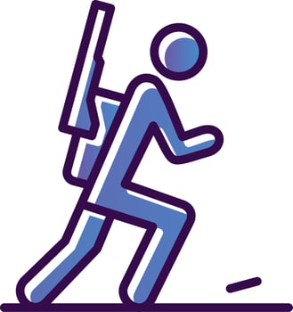 Biathlon Vector Icon Design