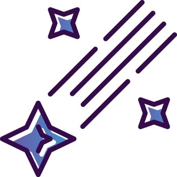 Shooting star Vector Icon Design