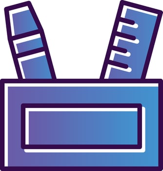 Pencil case Vector Icon Design