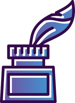 Inkwell Vector Icon Design