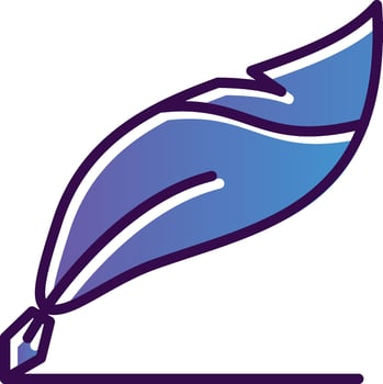 Quill pen Vector Icon Design