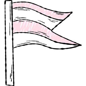 Festive striped flag png