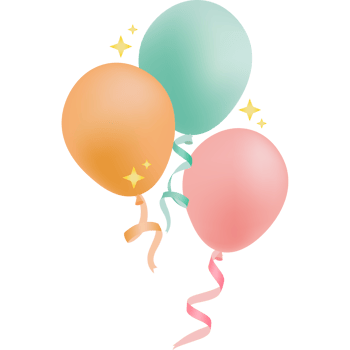 Sparkling Balloons PNG Illustrations