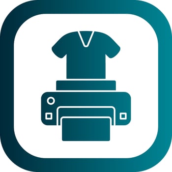 Dtg printer Vector Icon Design