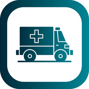 Ambulance Vector Icon Design