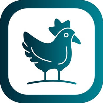 Hen Vector Icon Design