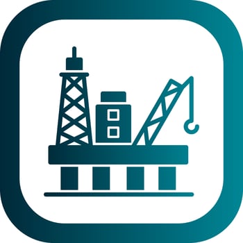 Oil platform Vector Icon Design