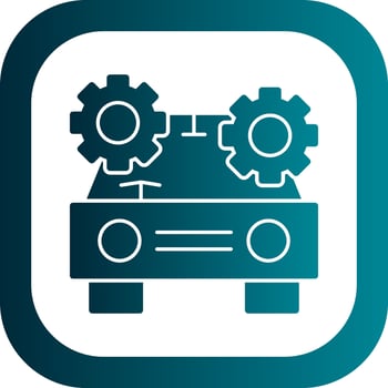 Driverless car Vector Icon Design