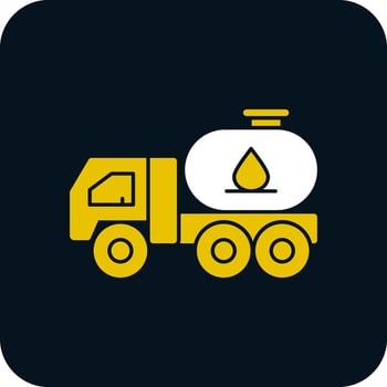 Tanker truck Vector Icon Design