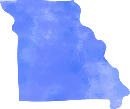 watercolor painting of missouri state map. png