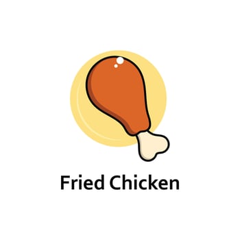Fried Chicken Logo Template with Vector Concept