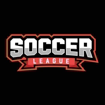 Vector soccer league Sports text logo design Template