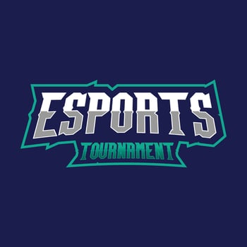 Vector Esports tournament gaming sports text logo design