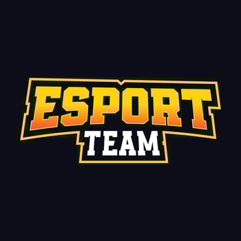 Vector Esports tournament gaming sports text logo design