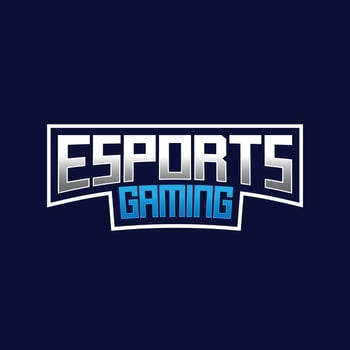 Vector Esports tournament gaming sports text logo design