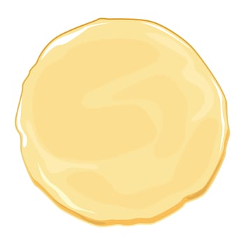 Pizza dough is about collecting pizza. Raw for cooked dough, cartoon vector