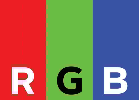 RGB Color for beginners Red, Green, Blue Learn RGB color concept vector
