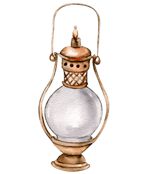 Vintage lamp. Hand png