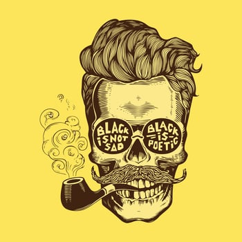 Vintage skulls set isolated. Hand drawn line art vector illustration. skull vintage design For t-shirts. stickers and similar products.