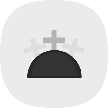 Cemetery Vector Icon Design