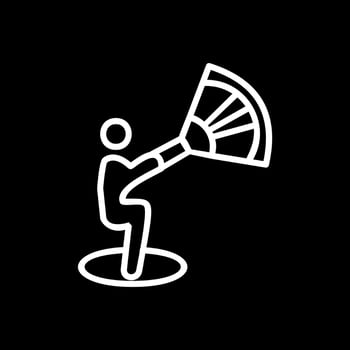 Kitesurf Vector Icon Design