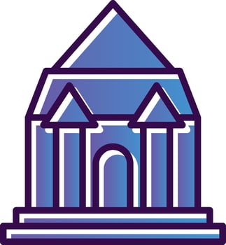 Keukenhof castle Vector Icon Design