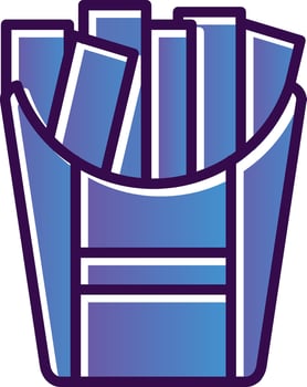 French fries Vector Icon Design