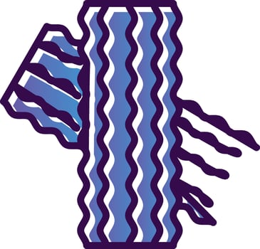 Bacon pie Vector Icon Design