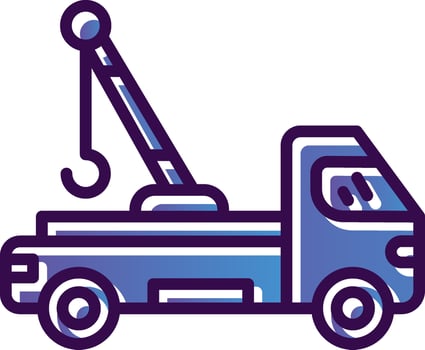 Tow truck Vector Icon Design