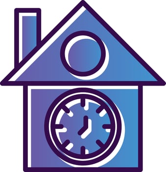 Cuckoo clock Vector Icon Design