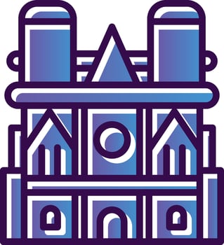 Notre dame Vector Icon Design