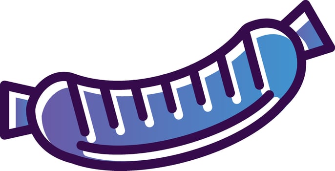 Sausage Vector Icon Design