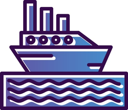 Ferryboat Vector Icon Design
