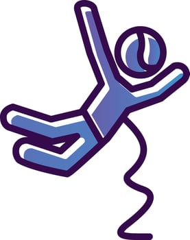 Base jumping Vector Icon Design