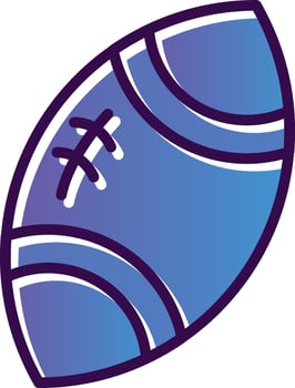 Rugby ball Vector Icon Design