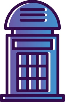 Phone booth Vector Icon Design