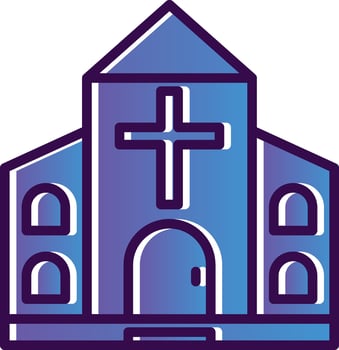 Church Vector Icon Design