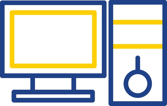 Desktop computer Vector Icon Design