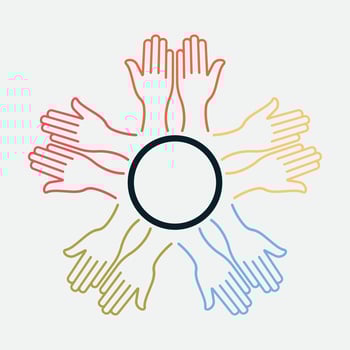 hand drawn community logo vector