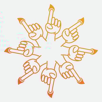 hand drawn community logo vector