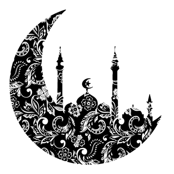 logo sticker moon and muslim building png