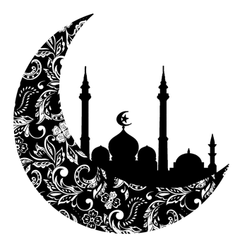 logo sticker moon and muslim building png