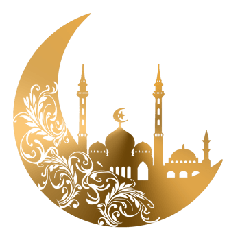logo sticker moon and muslim building png