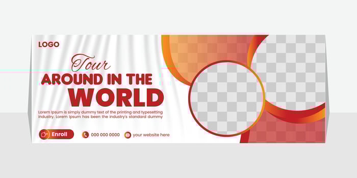 travel social media cover design or web banner vector