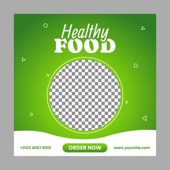 social media banner template for food and restaurant business. social media template for food promotion vector