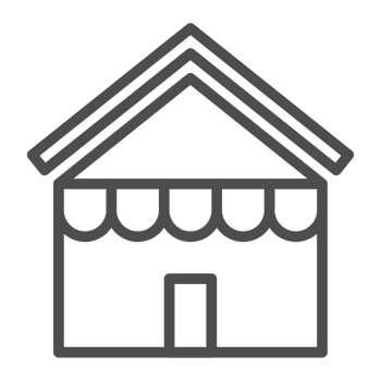 Thin line home icon. Outline house shape element. png