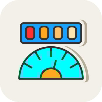 Mileage Vector Icon Design