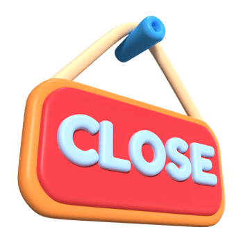 Close Sign 3D Illustration Icon png