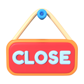 Close Sign 3D Illustration Icon png