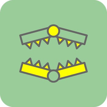 Bear trap Vector Icon Design